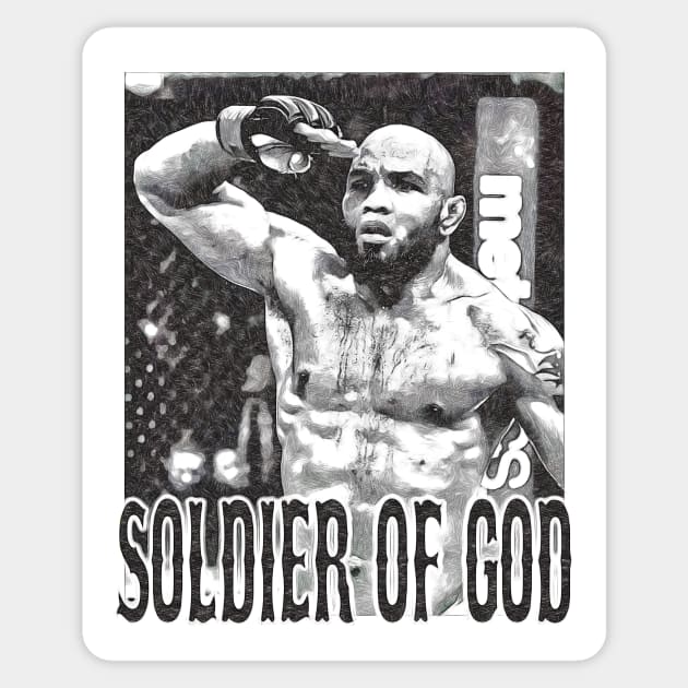 SOLDIER OF GOD Sticker by SavageRootsMMA